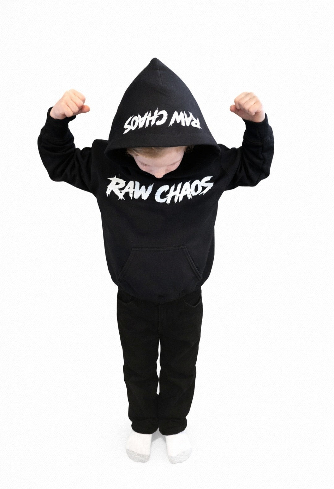 children's hoodies black! pick your logo color!