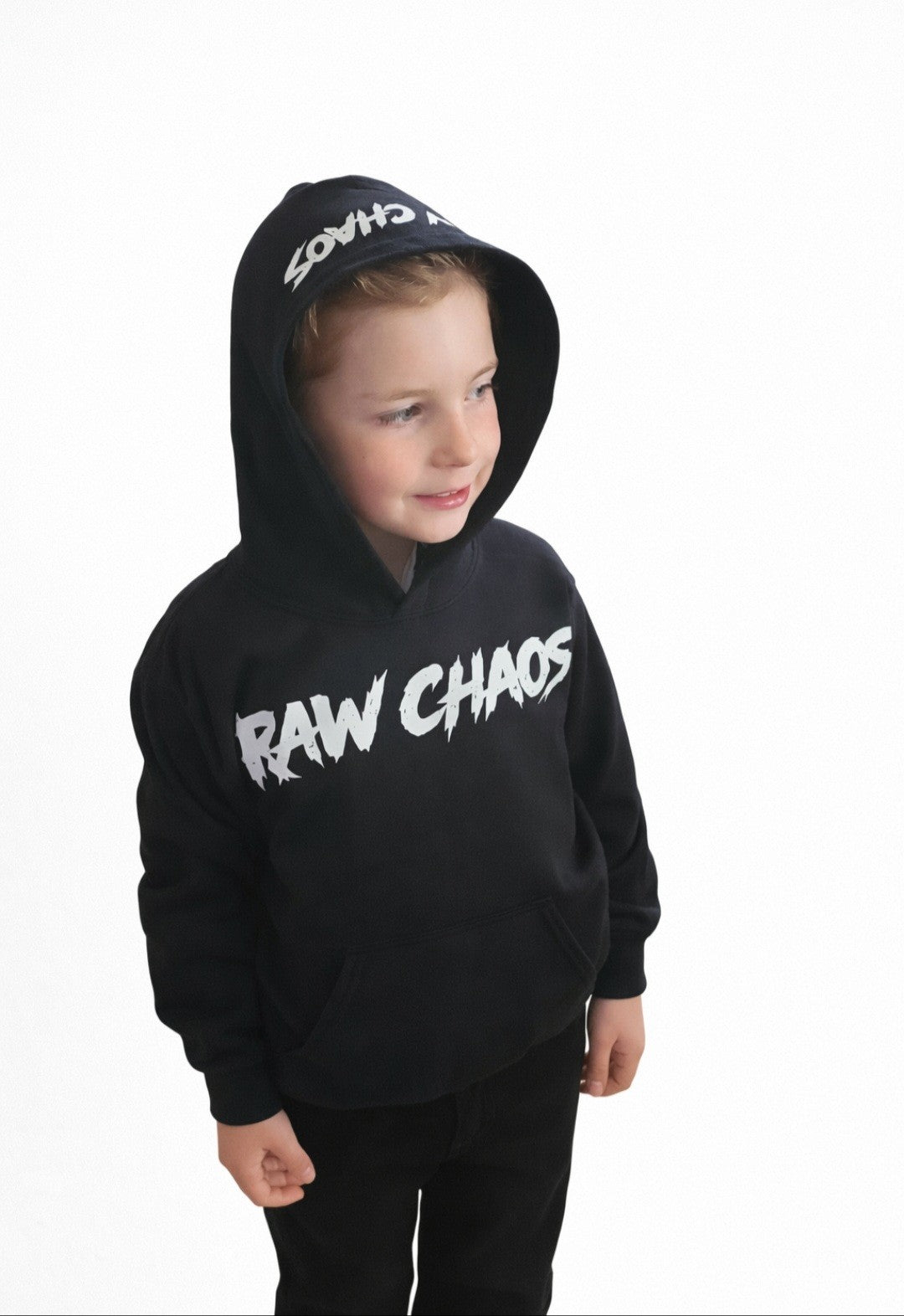 children's hoodies black! pick your logo color!
