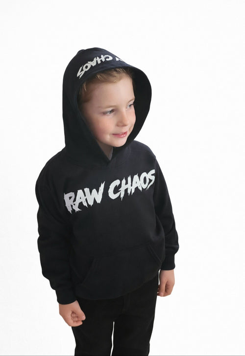 children's hoodies black! pick your logo color!