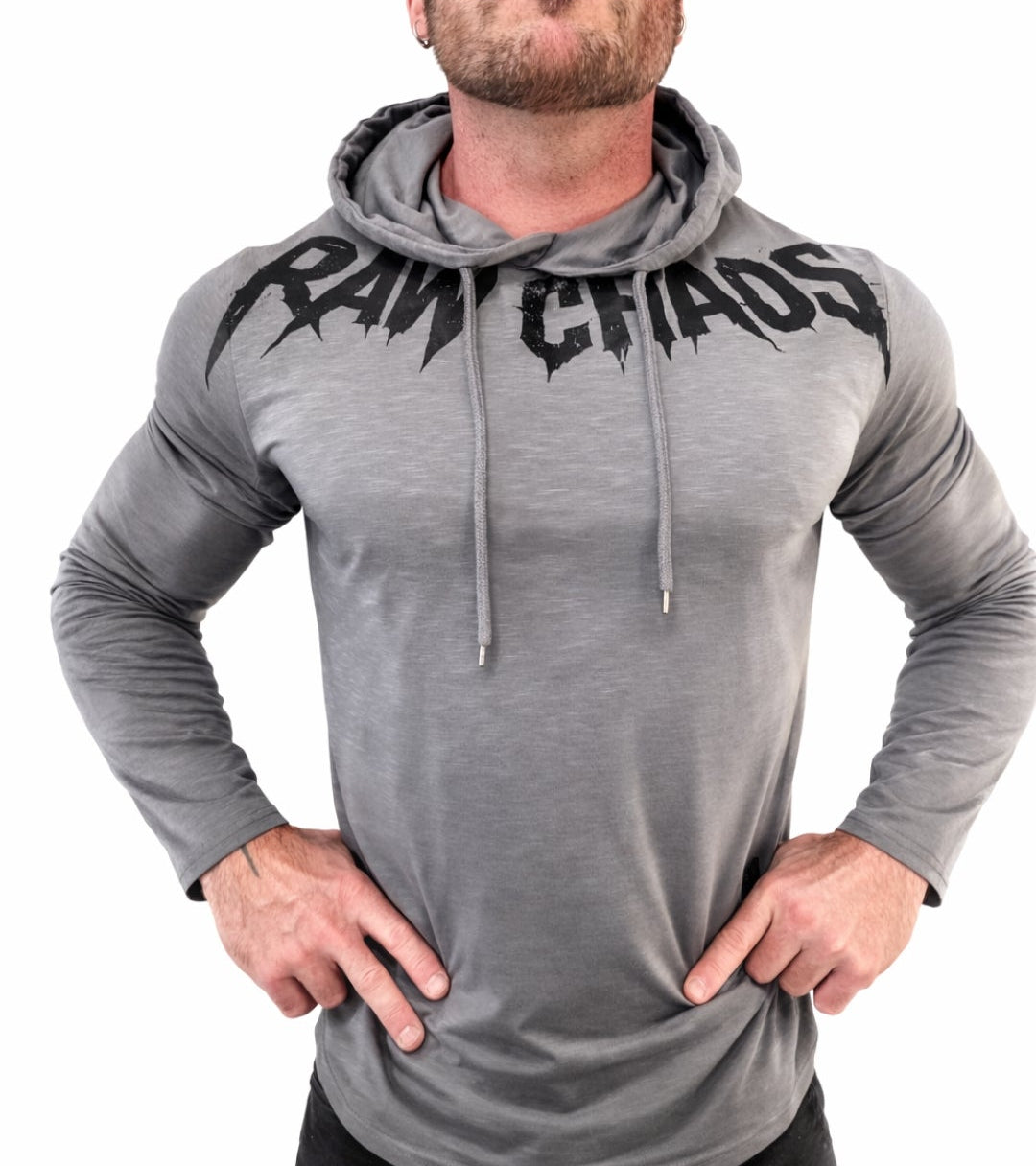 MUSCLE HOODIE! in 3 colors NOW! new (thorn) and (razor) logo option! white logo only.