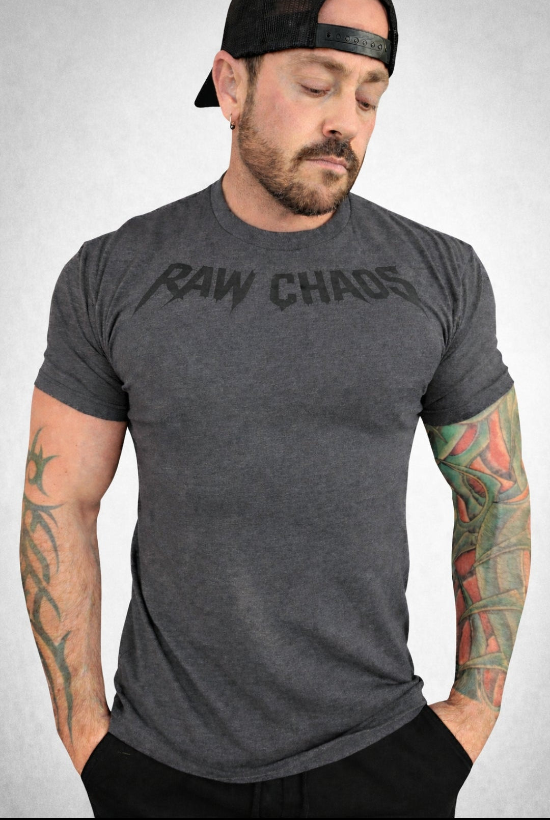 Raw Chaos muscle shirt!  choose your logo color!