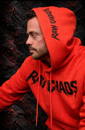 Bright red light weight hoodie! Black logo or white logo! choose you logo color!