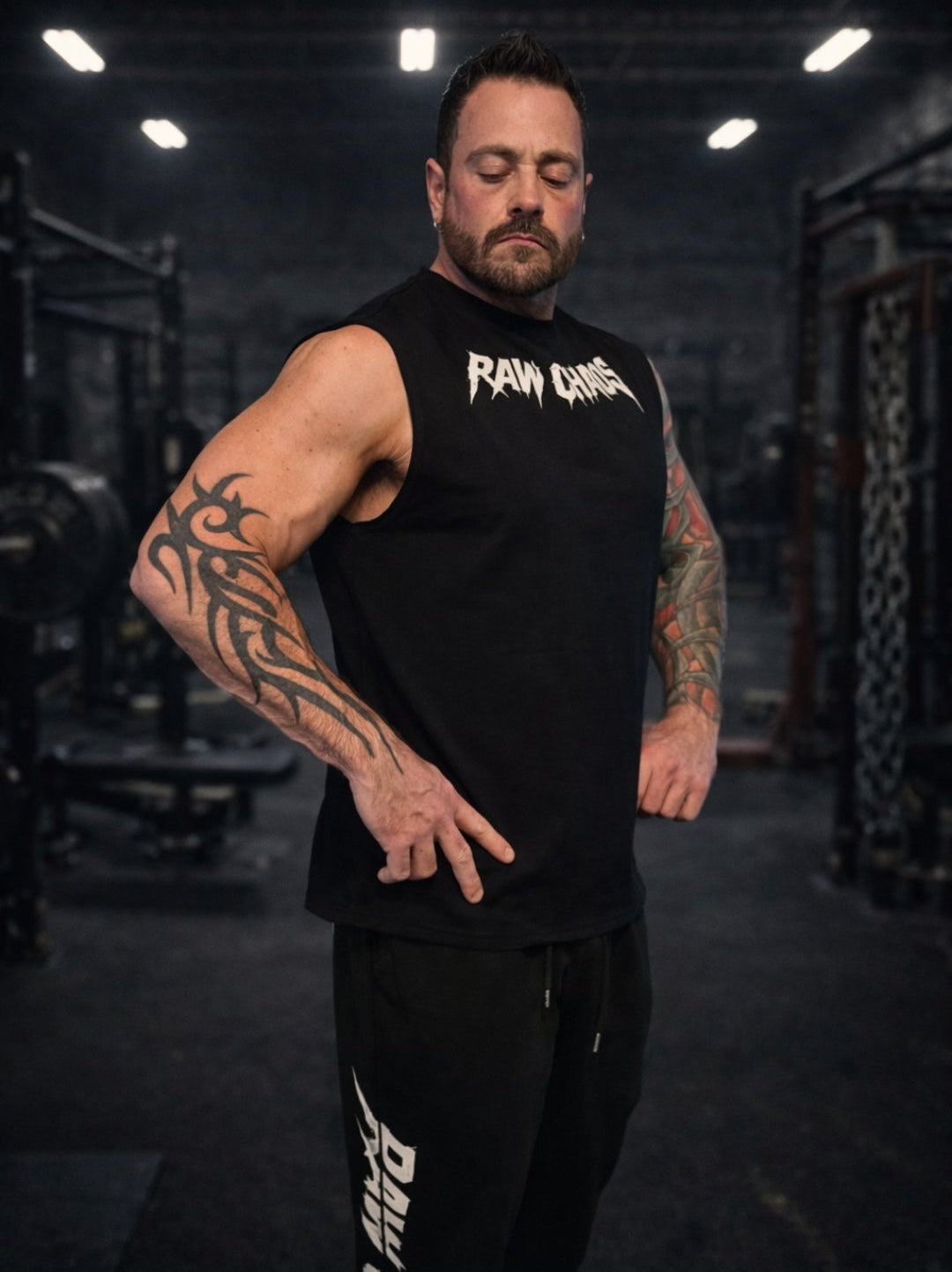 (Closed back cutoff!)  sporty cutoff!!! In black! Choose your logo color!! (Thorn)(razor) logo available!