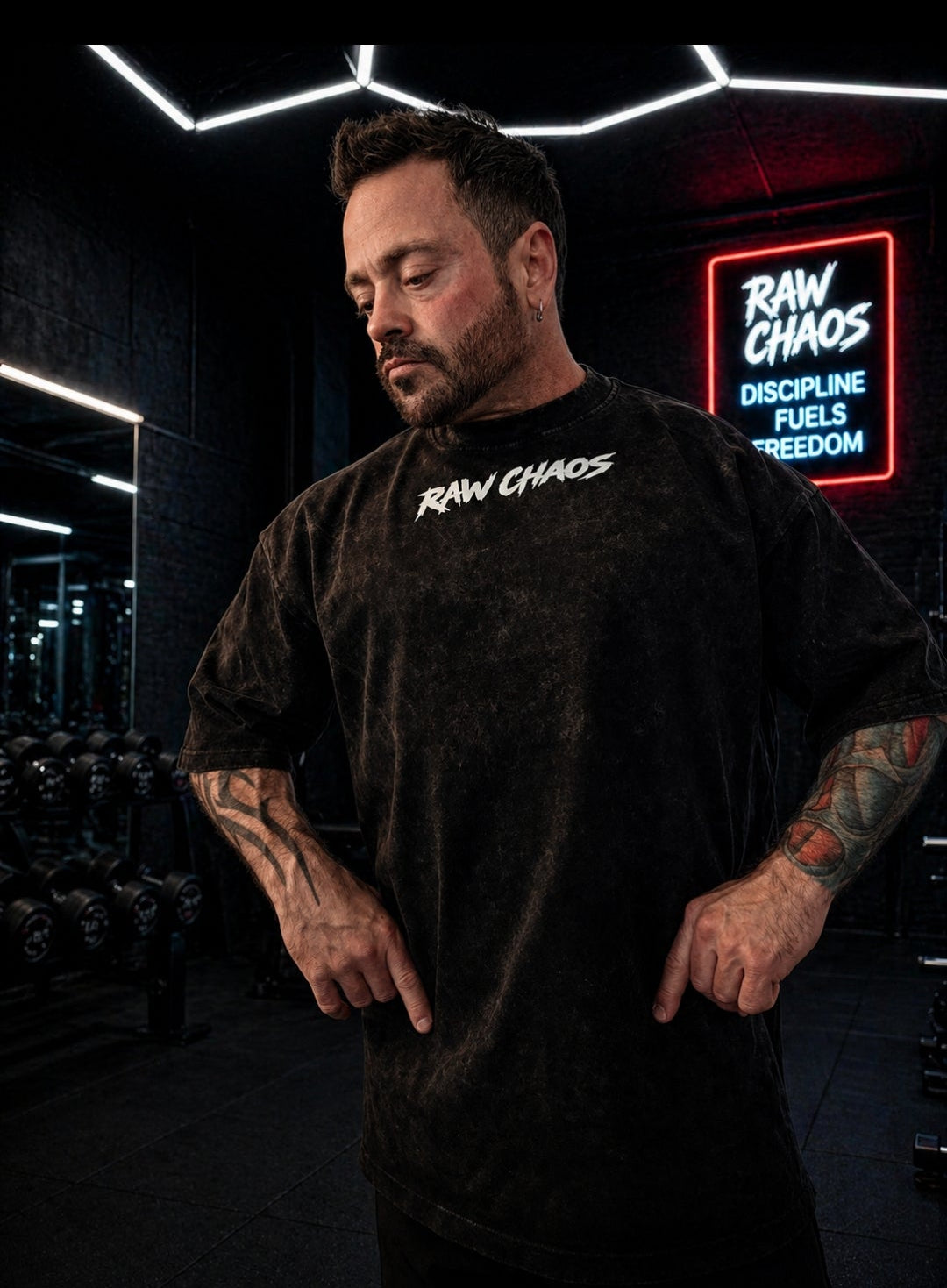 PUMP COVER! Heavy cotton oversized shirts! mineral black /white logo