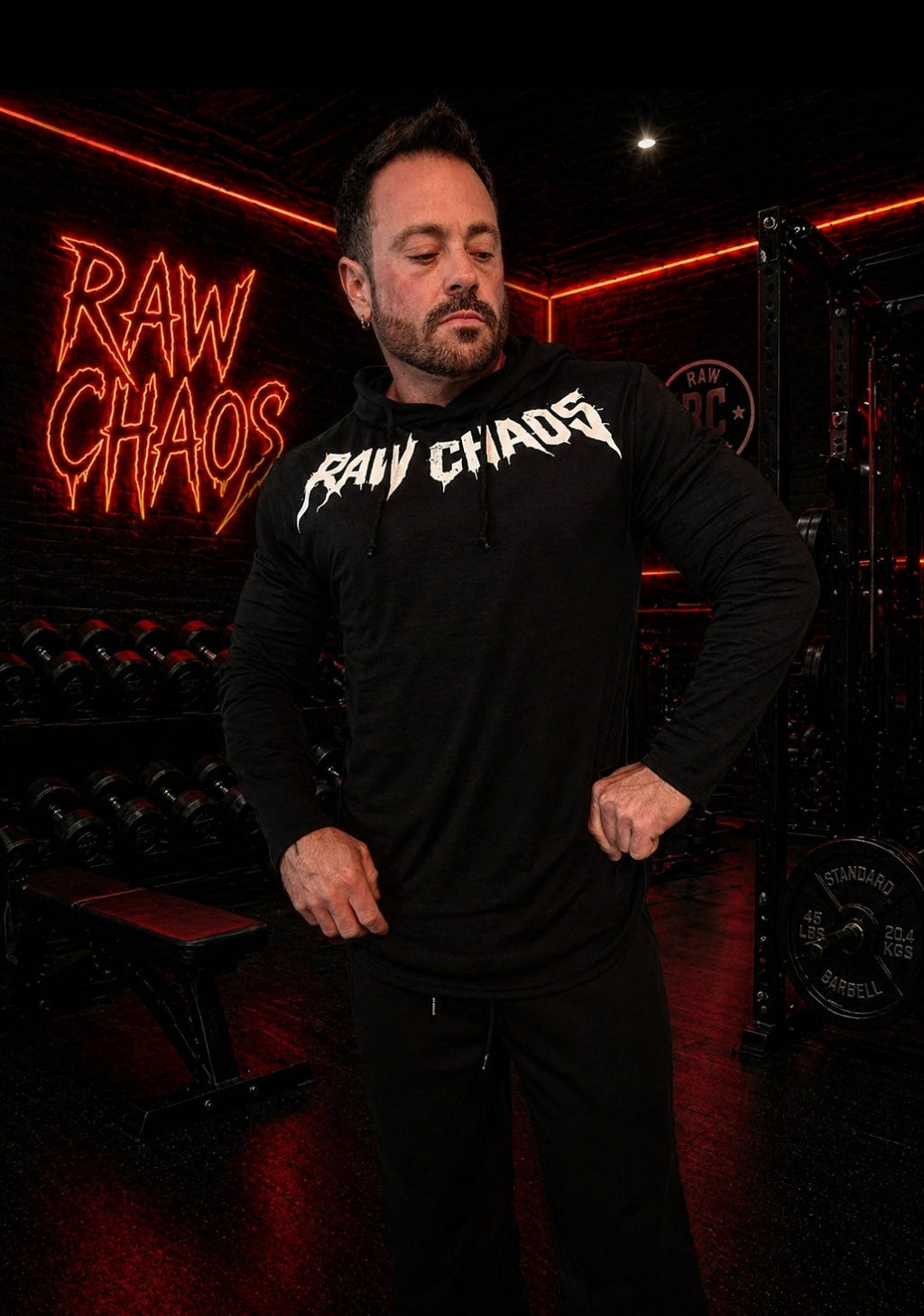 MUSCLE HOODIE! in 3 colors NOW! new (thorn) and (razor) logo option! white logo only.
