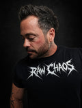 NEW!!! short sleeve cotton t-shirt/muscle shirt. Black with white logo (Raw Chaos street wear!)