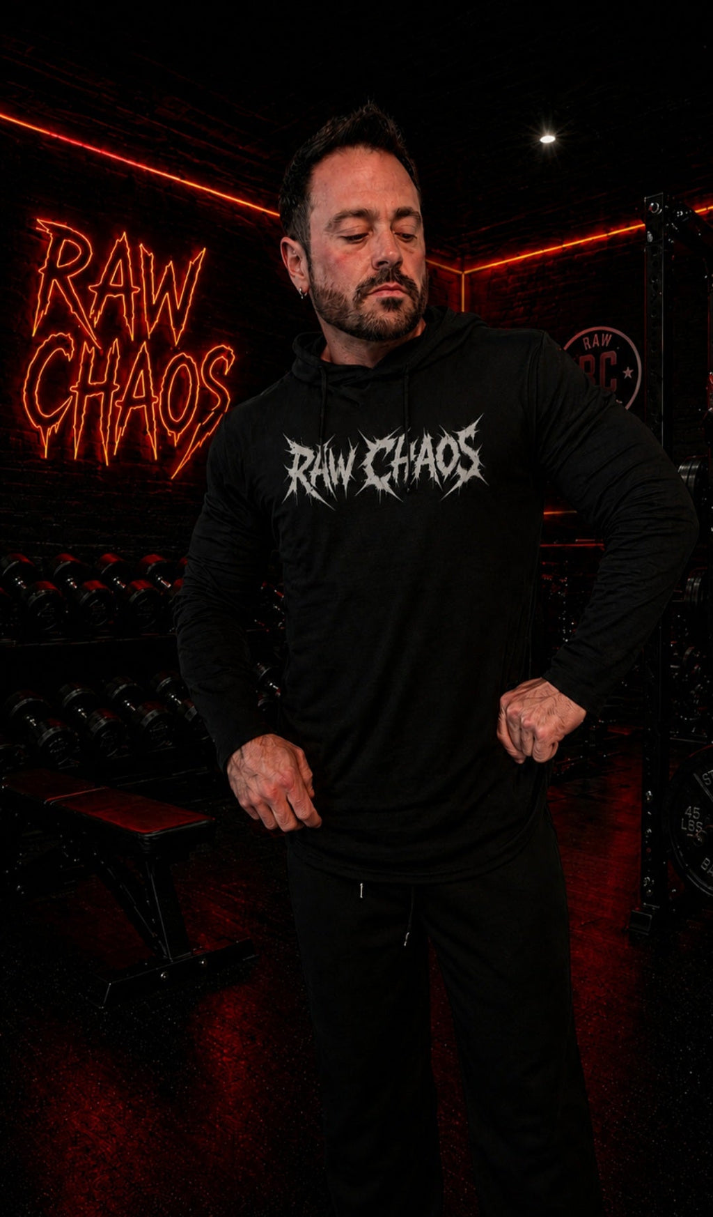 MUSCLE HOODIE! in 3 colors NOW! new (thorn) and (razor) logo option! white logo only.