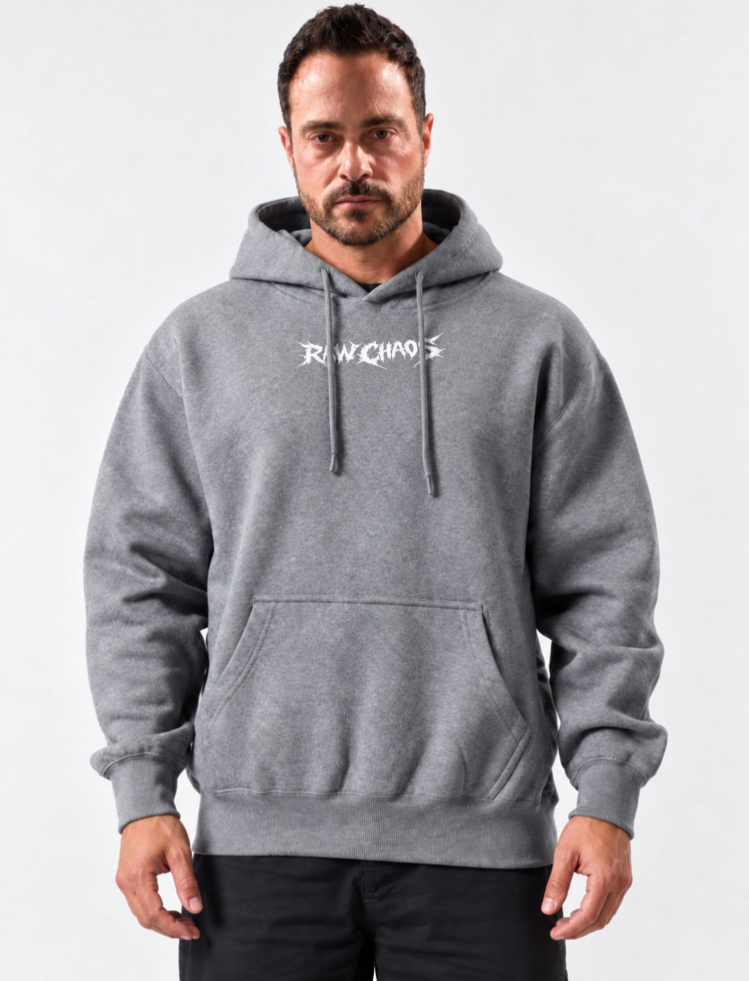 Hoodie! cloud of thorns logo's! graphite HTR Grey