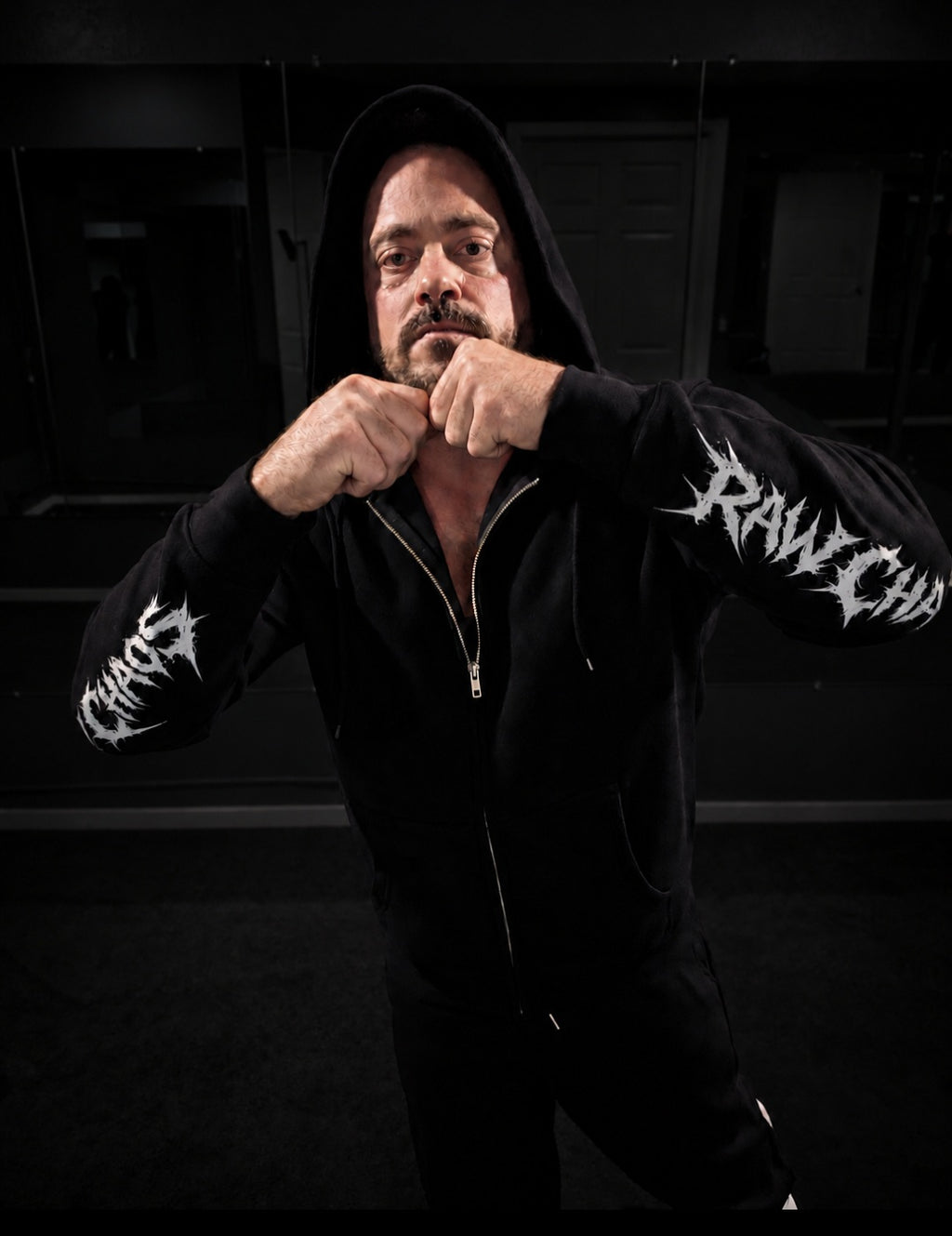 Hoodie/zip up/ pin head logo/thorns logo.