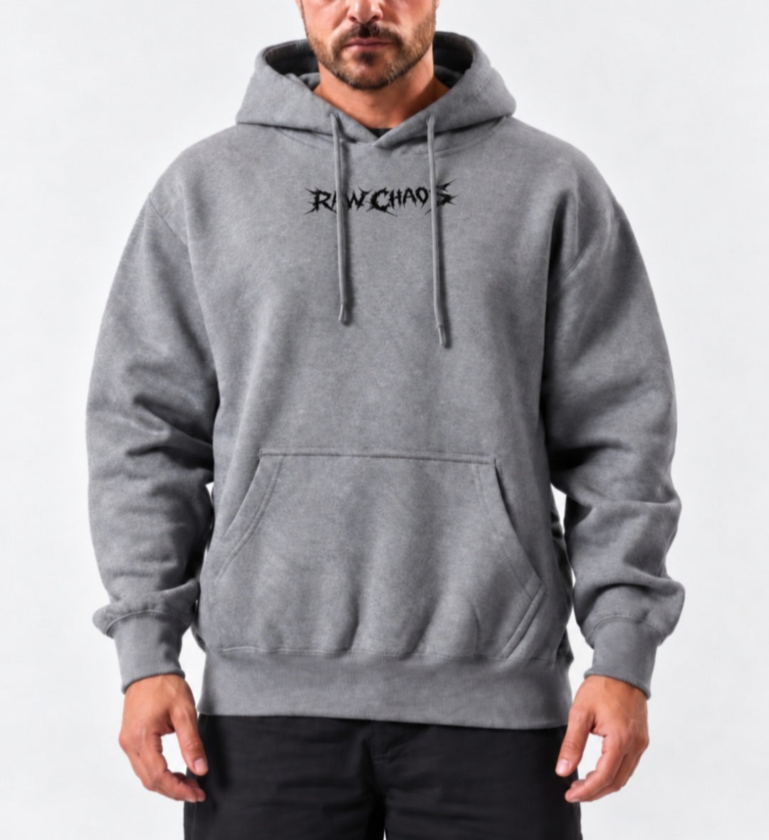 Hoodie/cloud of thorns logo now in black.